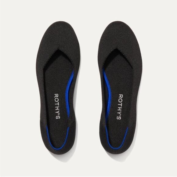 Rothy’s Flats the flat round toe black comfort orthopedic medical nursing work - Picture 1 of 7